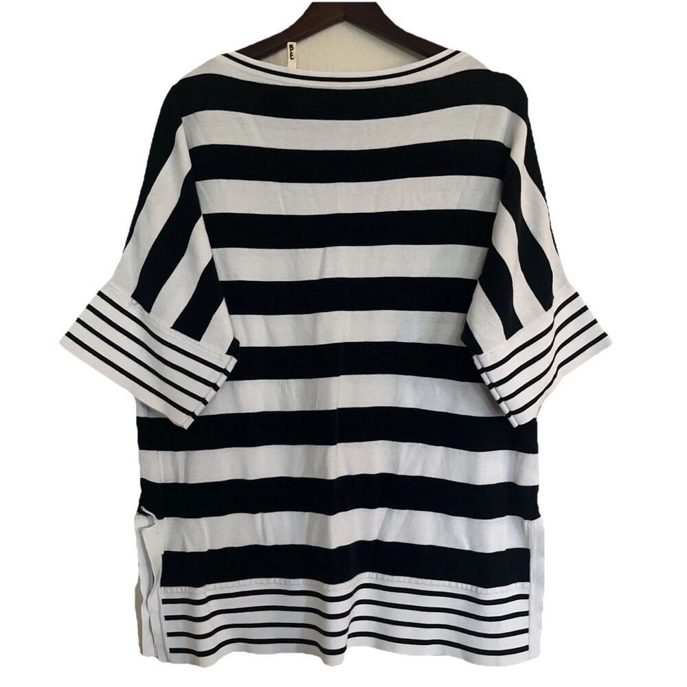 Lauren Ralph Lauren Boat Neck Striped Knit Dolman Sleeve Top Blouse SZ 1X